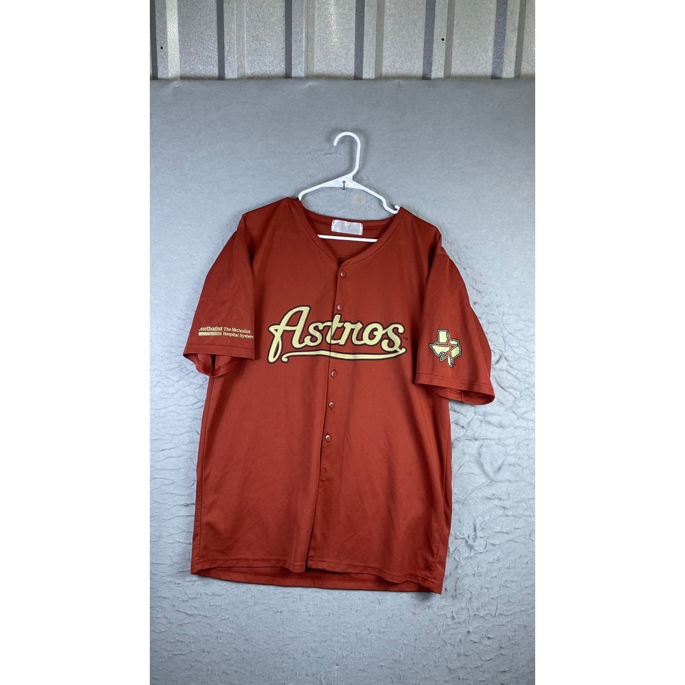 Unbranded Houston Astros Jersey Mens L Red Excellent Berkman 17 Baseball Mesh